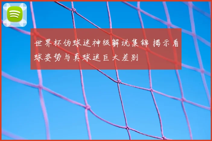 世界杯伪球迷神级解说集锦 揭示看球姿势与真球迷巨大差别