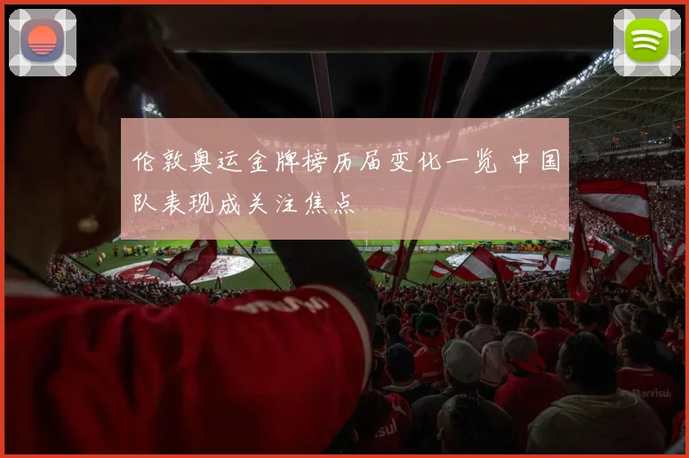 伦敦奥运金牌榜历届变化一览 中国队表现成关注焦点